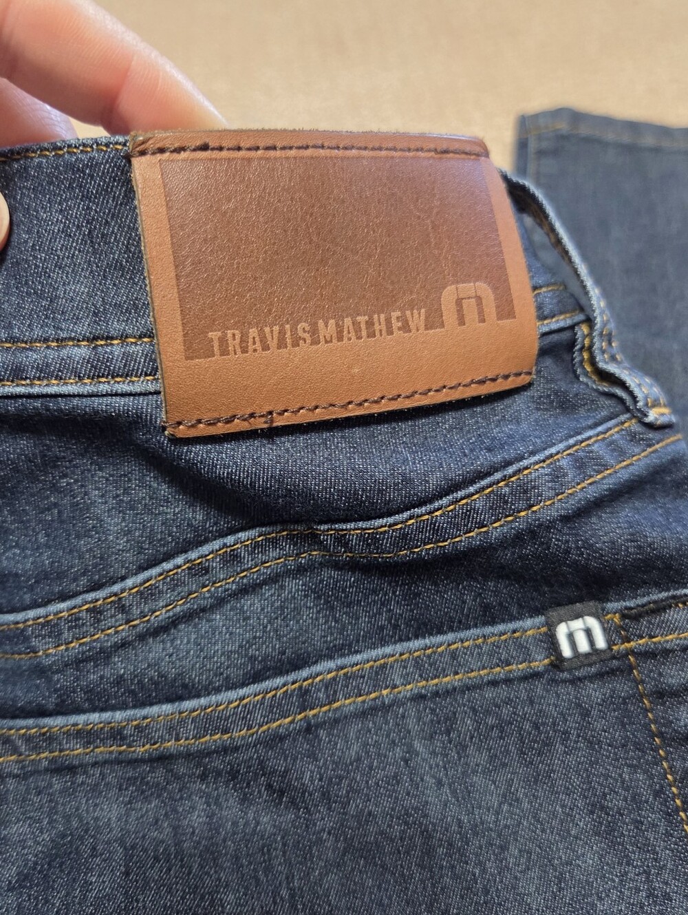 Travis Mathew Mens Straight Fit Dark Wash Jeans Size 30x32 Comfort Stretch - Picture 5 of 7